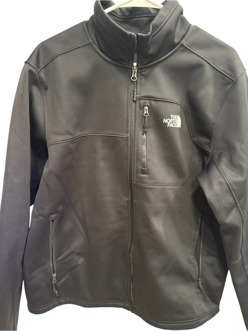 The North Face Men's Black Softshell Jacket with Zip Chest Pocket